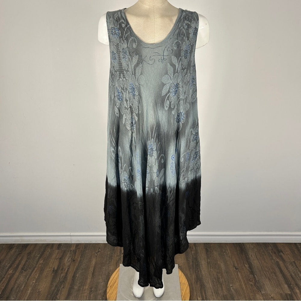 Ananda Design Charcoal Textured Blouse Size OS